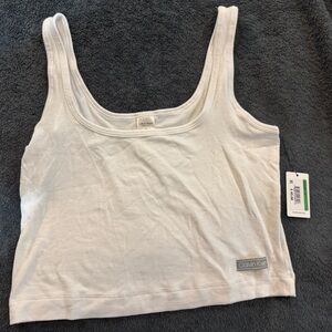 NWT Calvin Klein women’s white cotton crop top